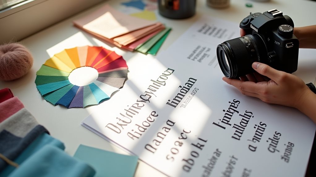 brand color and font selection