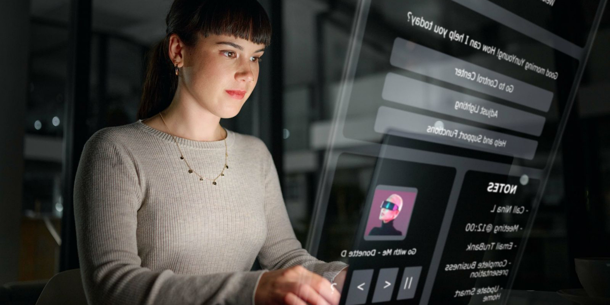 Woman creating a customer persona