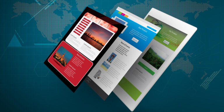 A picture of a laptop and a tablet in front of a world map.