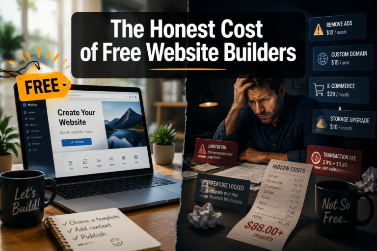 The Honest Cost of "Free" Website Builders (And When They Make Sense)