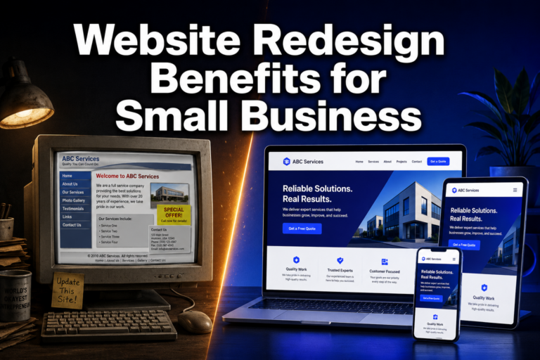 website redesign benefits small business