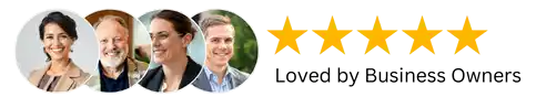 Four people in profile photos next to a 4.5 out of 5 star rating.