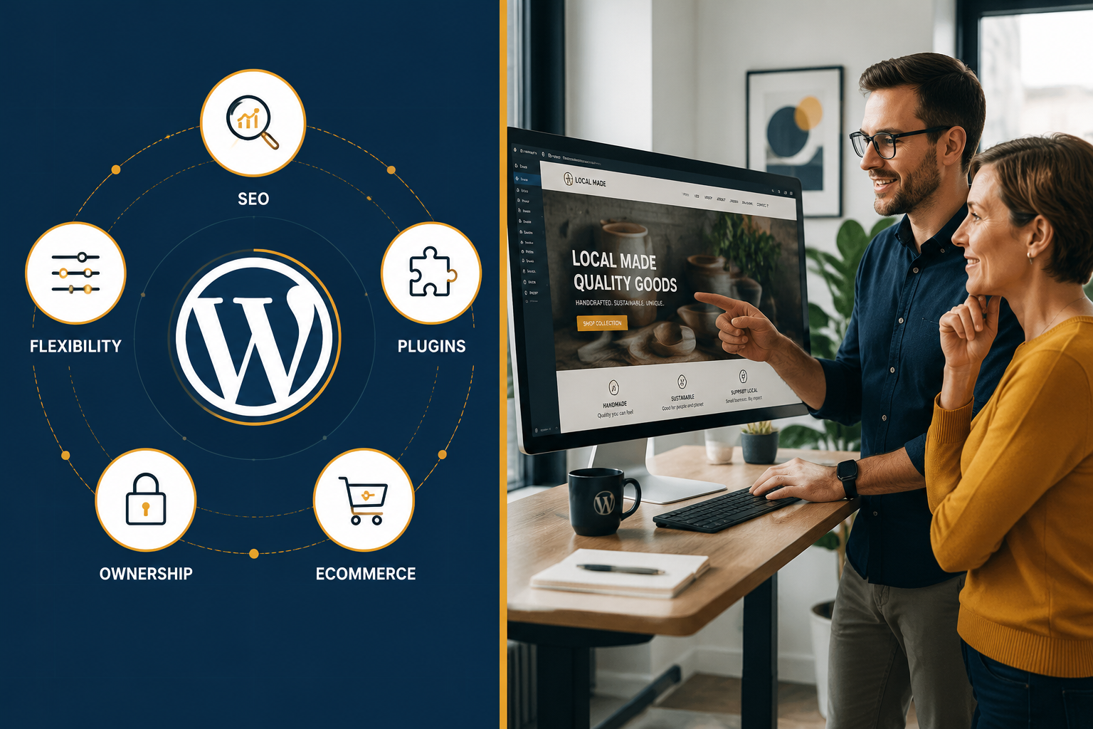 WordPress ecosystem flexibility for small business websites